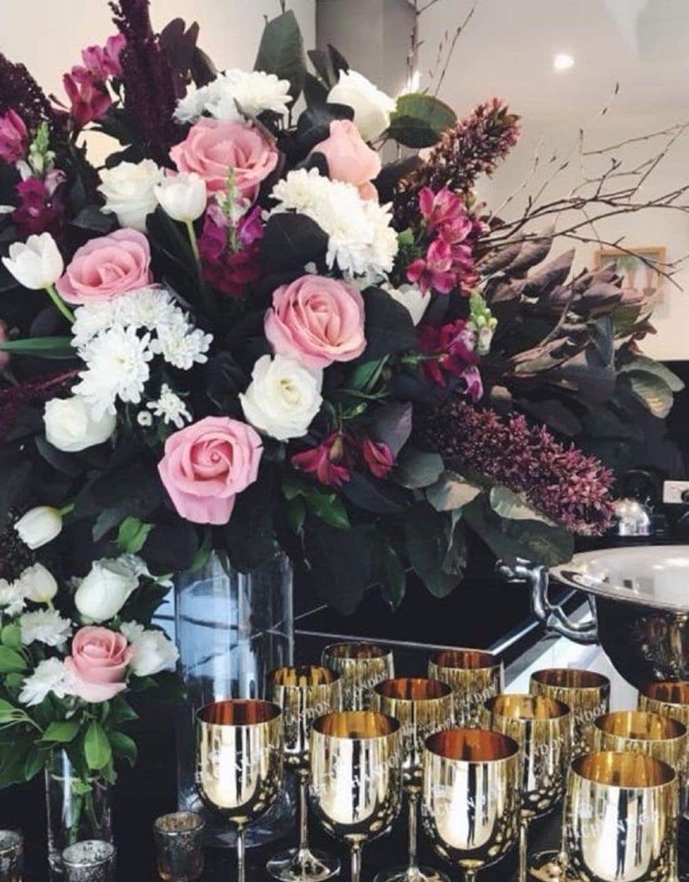 Bar-top flowers make your spread extra special