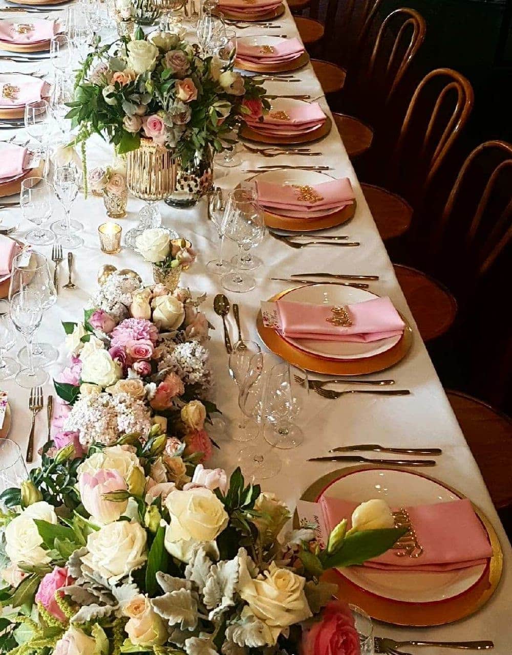 Birthday table centre flowers